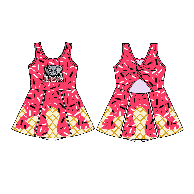 Custom moq 5 mix sizes summer teams baby girls clothes team short sleeve skirts shorts sets dress top-25.5.9