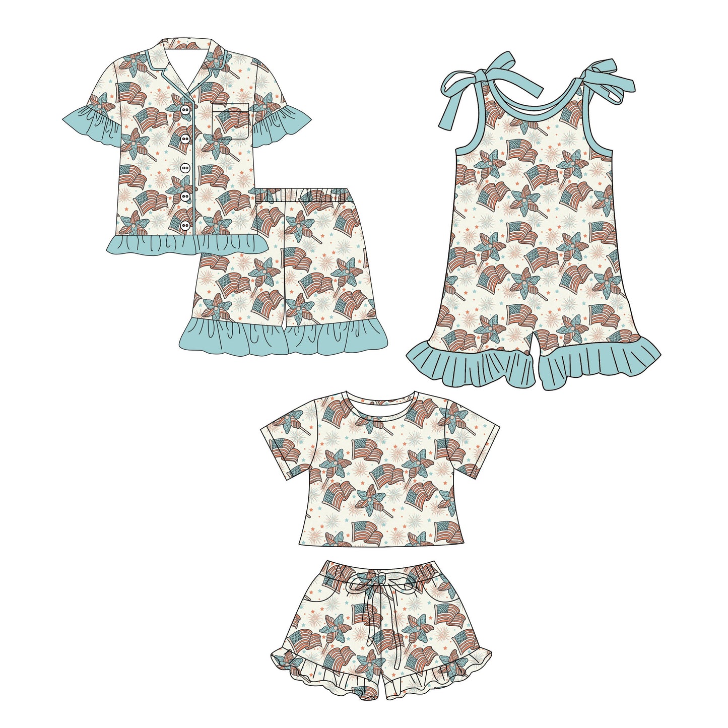26.1.7 custom each style moq 5 eta 6-8week Sibling Sister bow baby short sleeve shorts sets 2 and jumpsuit match design