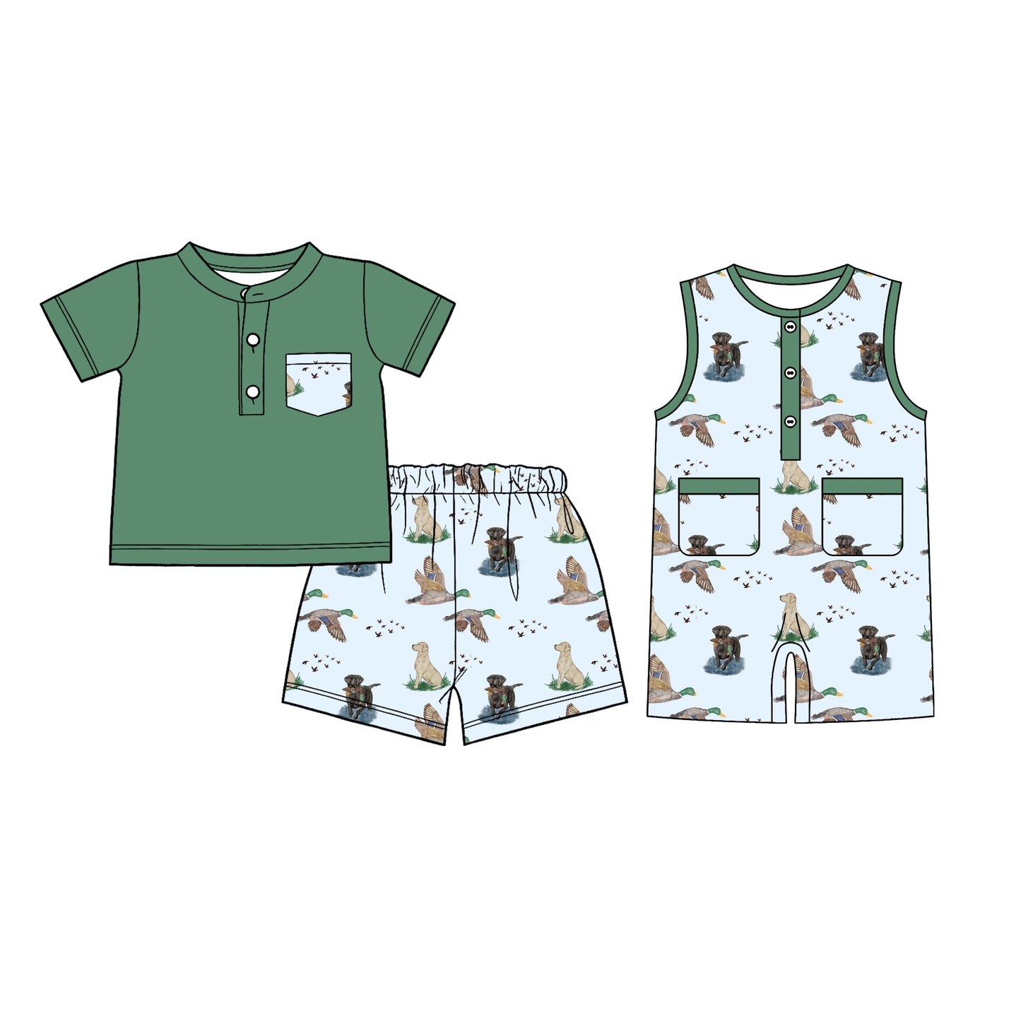 26.1.5 custom each style moq 5 eta 6-8week Sibling Sister duck baby boy short sleeve shorts sets and romper match design