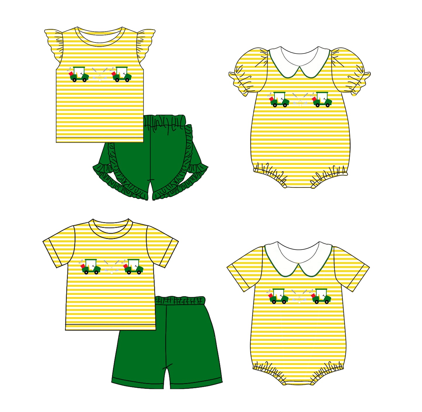 26.1.1 custom each style moq 5 eta 6-8week Sibling Sister baby short sleeve shorts sets 2 and romper 2 match design