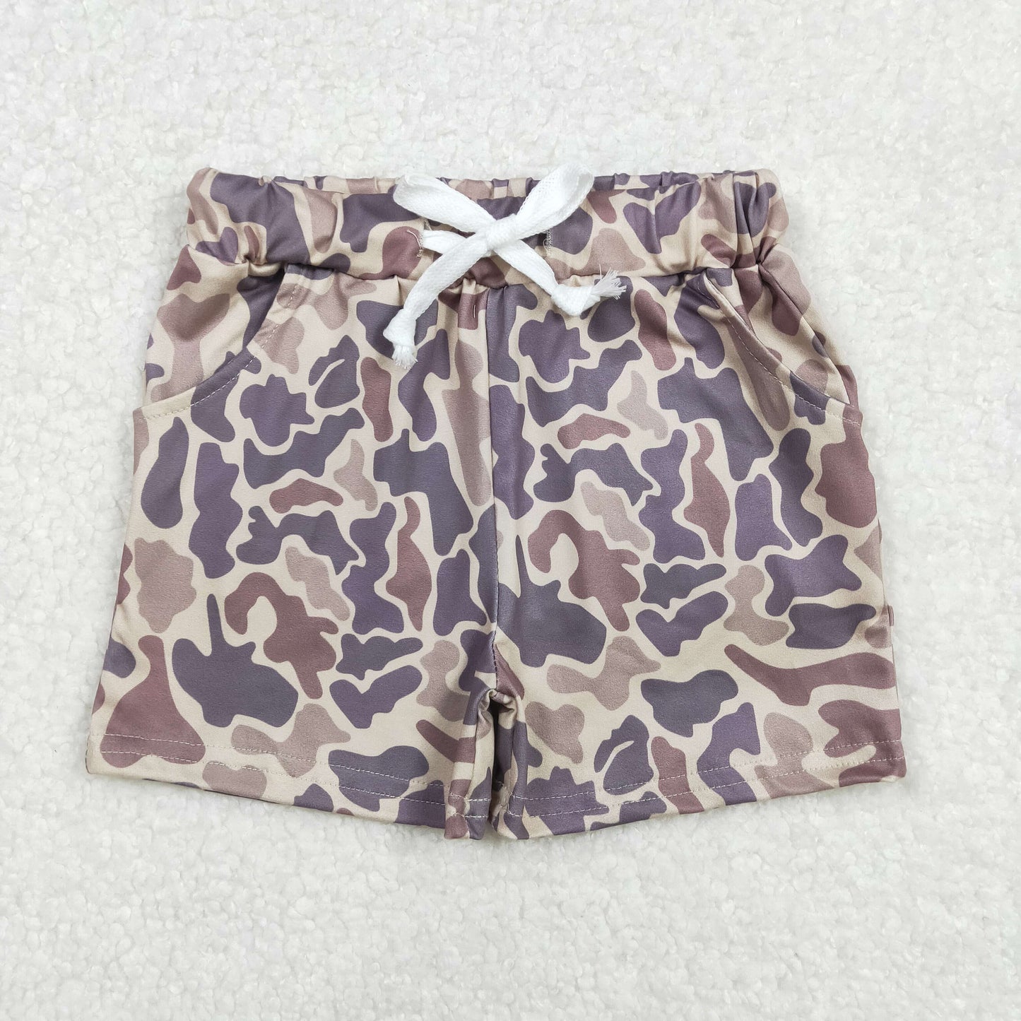 RTS NO MOQ(In Stock) Boys camouflage light brown shorts