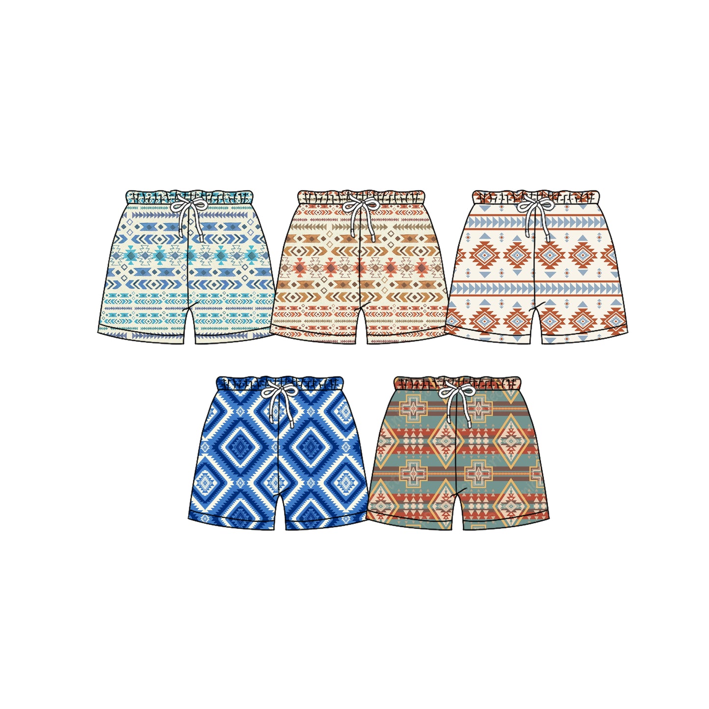 25.11.27 custom each style moq 5 eta 6-8week Sibling Sisters baby girls summer shorts 5 match family design