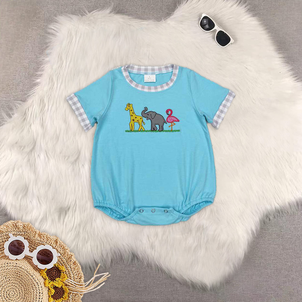 RTS NO MOQ baby boy and girls clothes embroidery Rompers Clothes Sets