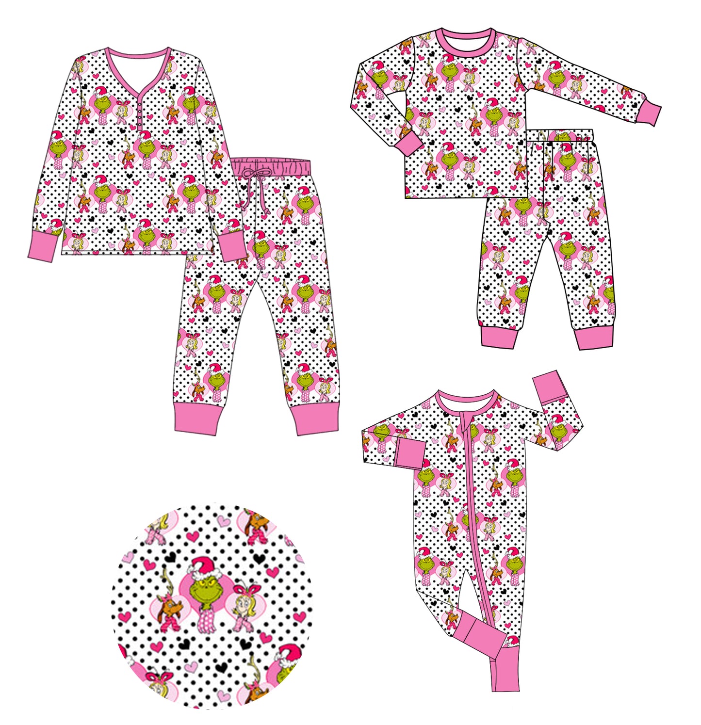 25.9.1 custom each style moq 5eta 4-6week Sibling Sister Christmas cartoon baby long sleeve pants sets and romper and adult set match design