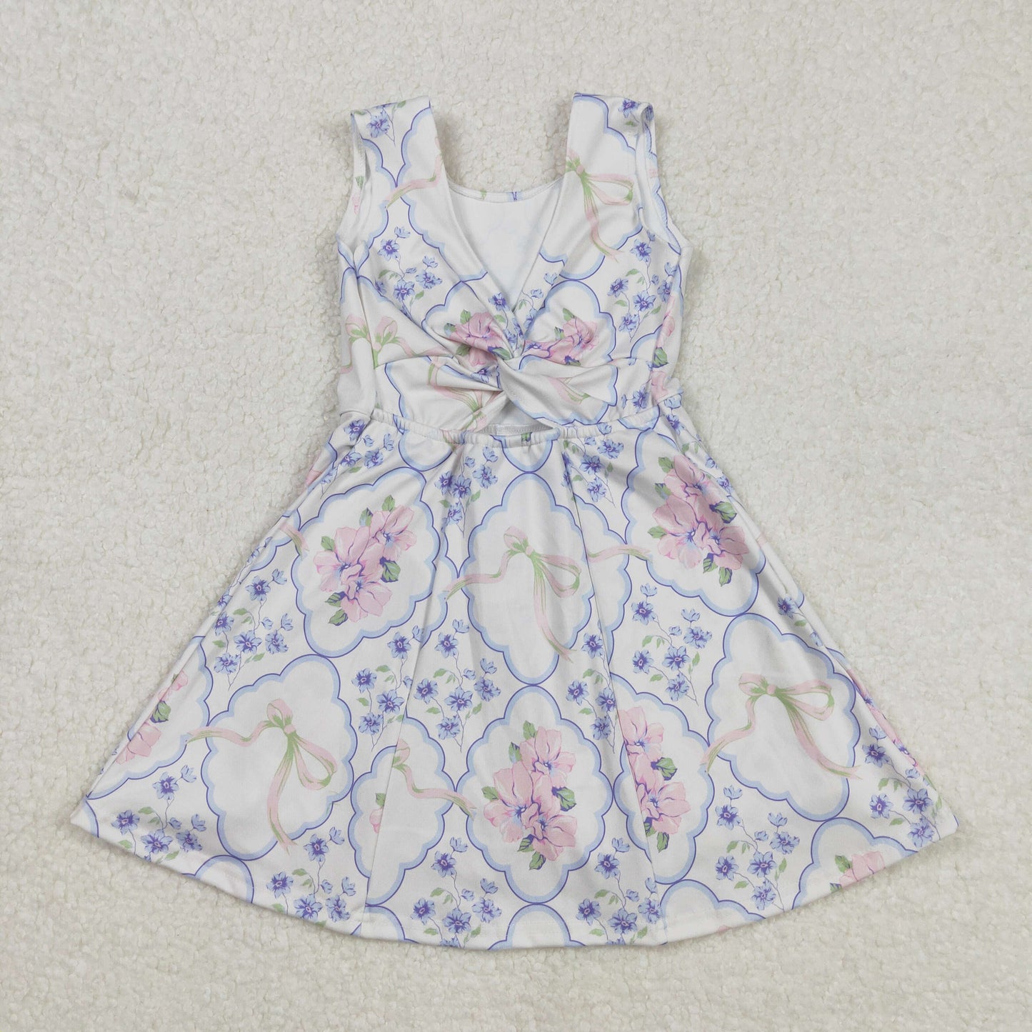 RTS NO MOQ baby girl clothes yoga floral short-sleeved skirt sets