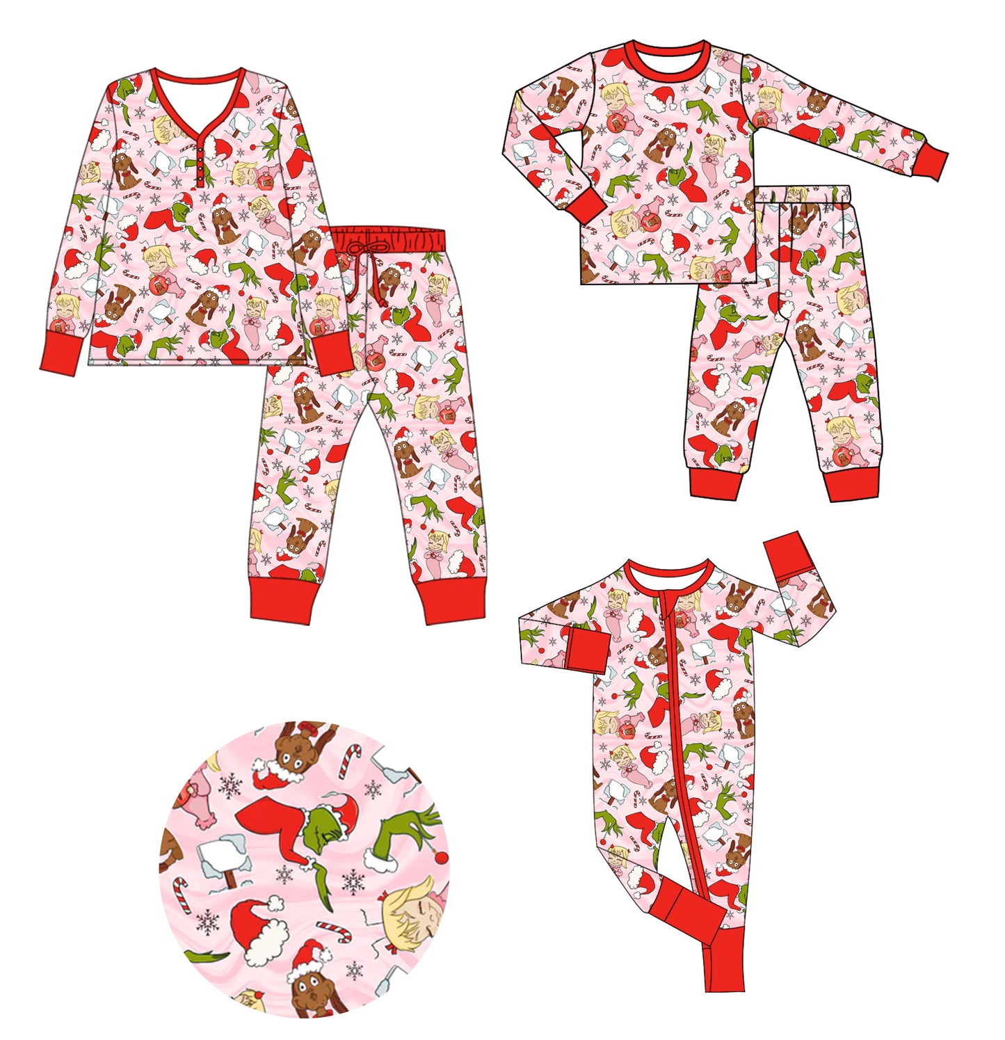 25.9.1 custom each style moq 5eta 4-6week Sibling Sister Christmas cartoon baby long sleeve pants sets and romper and adult set match design