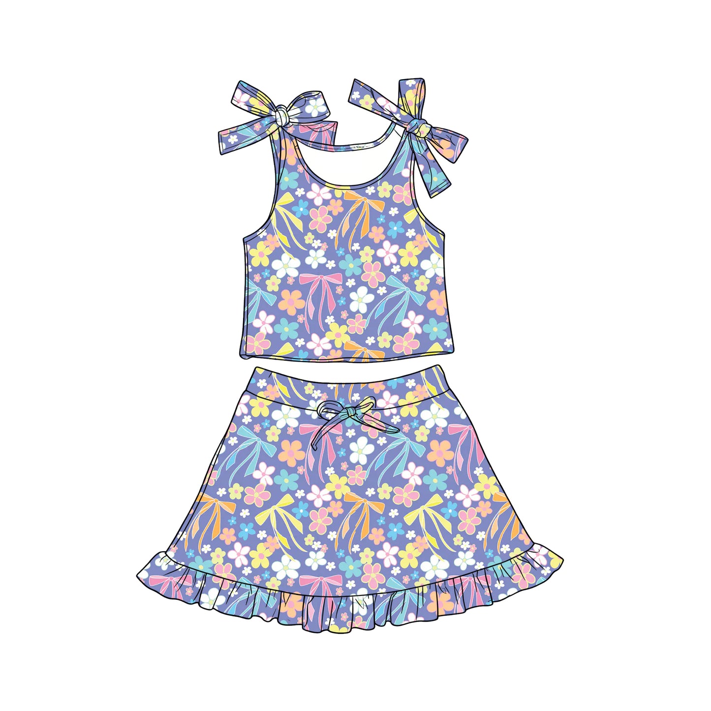 25.12.25 custom each style moq 5 eta 6-8week Sibling Sisters baby girl clothes short sleeve skirts sets 5 match family design