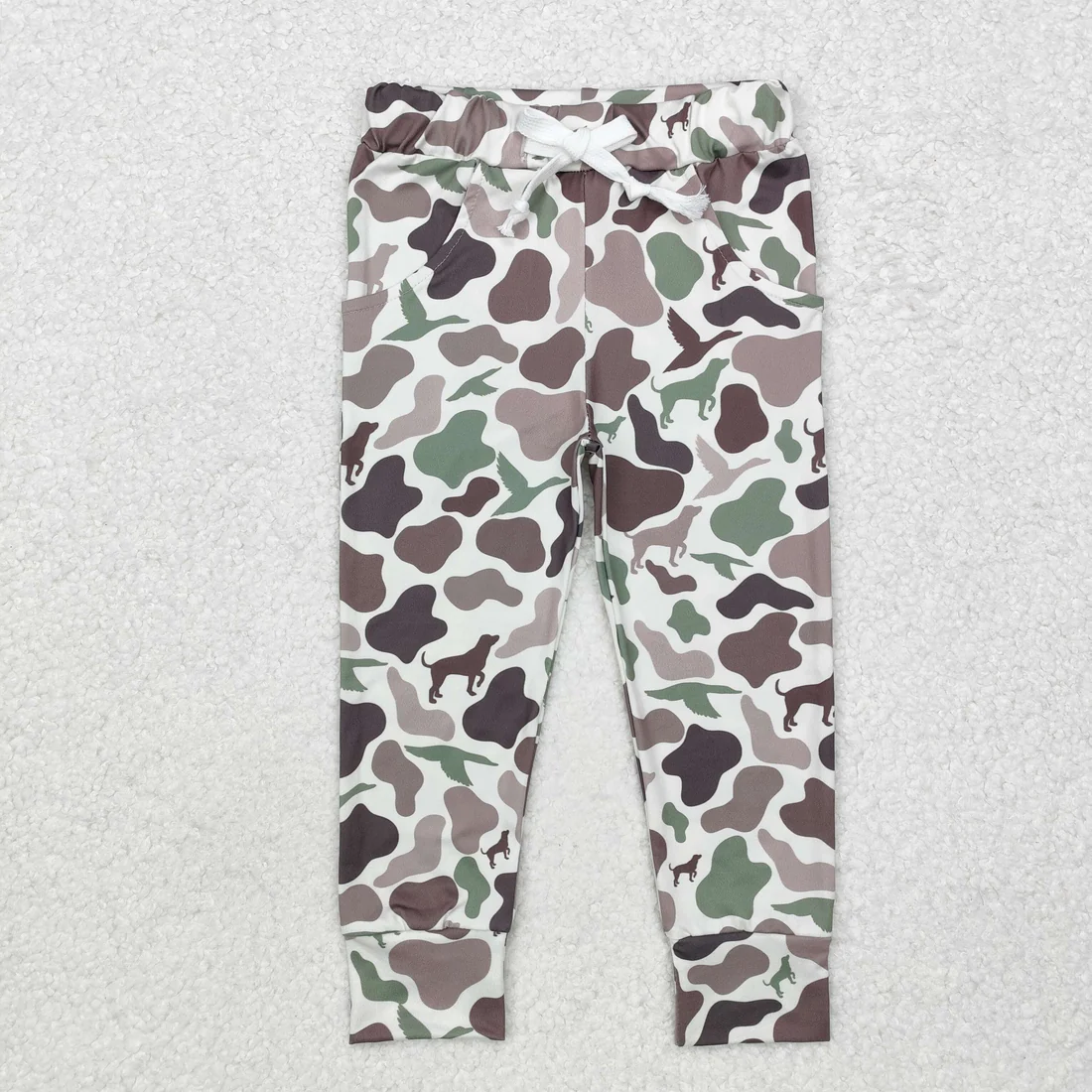 RTS NO MOQ Sibling baby boy clothes Camouflage drawstring trousers