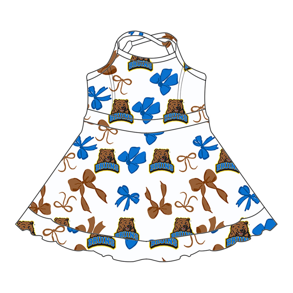 Custom moq 5 mix sizes summer teams baby girls clothes team short sleeve skirts shorts sets dress 1 and dress 2 and dress 3 and dress 4-25.5.26