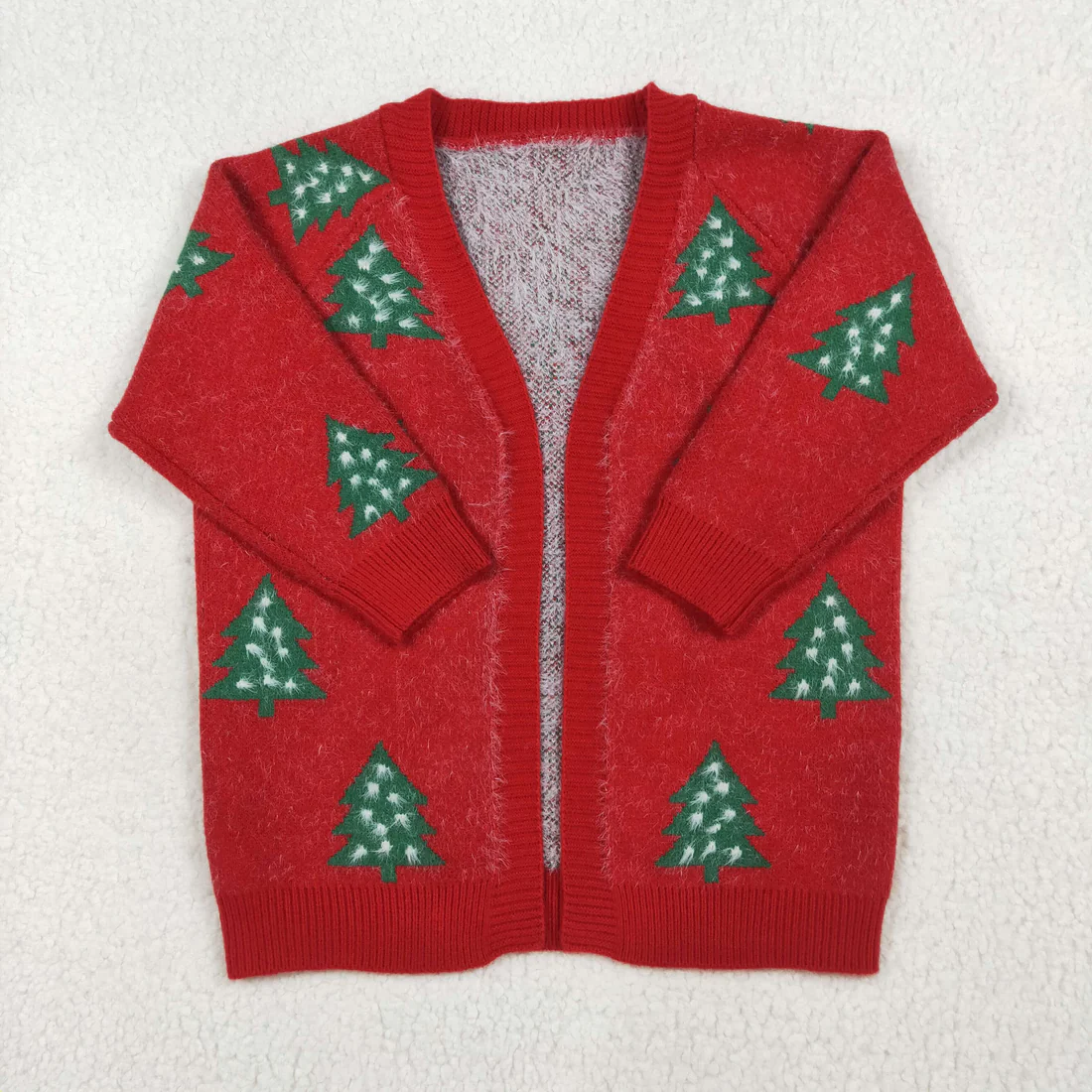 RTS NO MOQ Sibling baby girl clothes sweater cardigan christmas sweater red blue green christmas