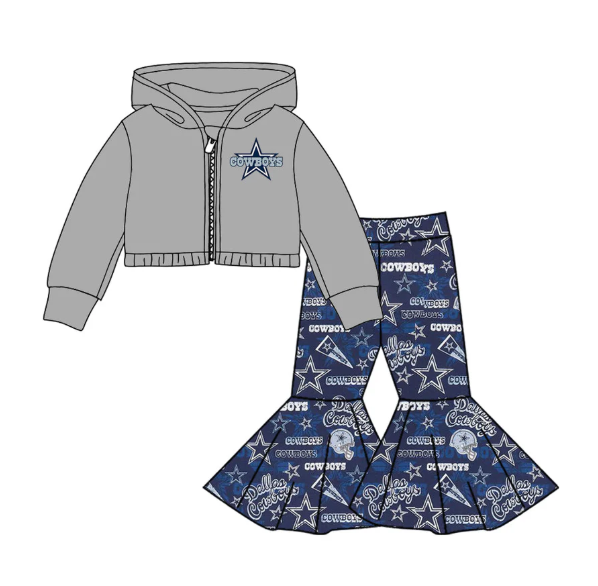 PRE ORDER Deadline August 28 close custom no moq baby kids kids clothing Grey long-sleeved trousers zip-up jacket