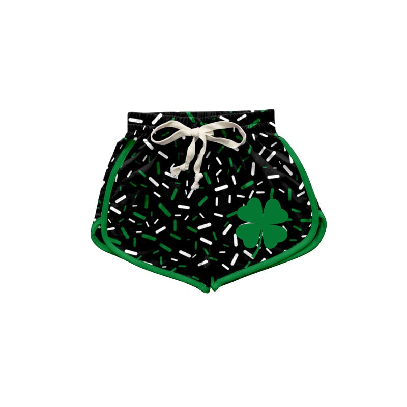 Custom moq 5 mix size baby girls Summer ice cream four-leaf clover green summer love blessing clothes