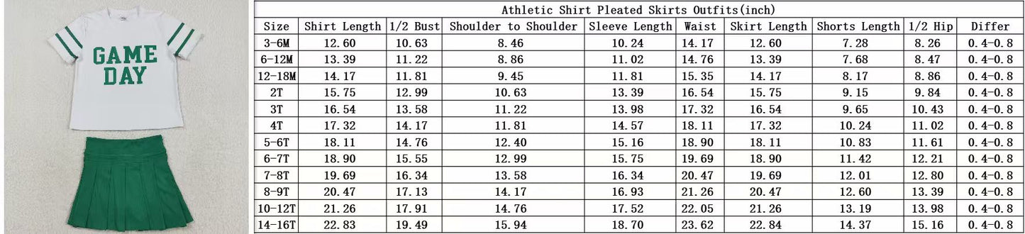 RTS NO MOQ(In Stock) GT1102+GLK0125 Game Day white yoga short-sleeved top with offset red lettering and stripes Solid red yoga skirt set