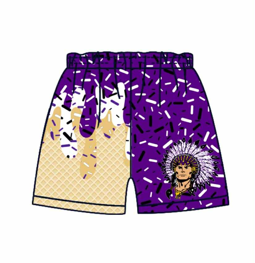PRE ORDER Deadline July 30 custom no moq Children's boutique clothing Summer purple shorts