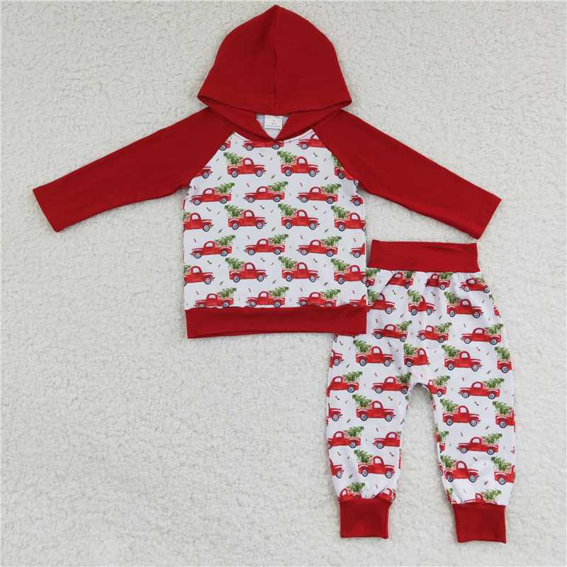 RTS NO MOQ 6 A15-18 6 A29-28 6 A10-29 Christmas hooded long-sleeved trousers suit