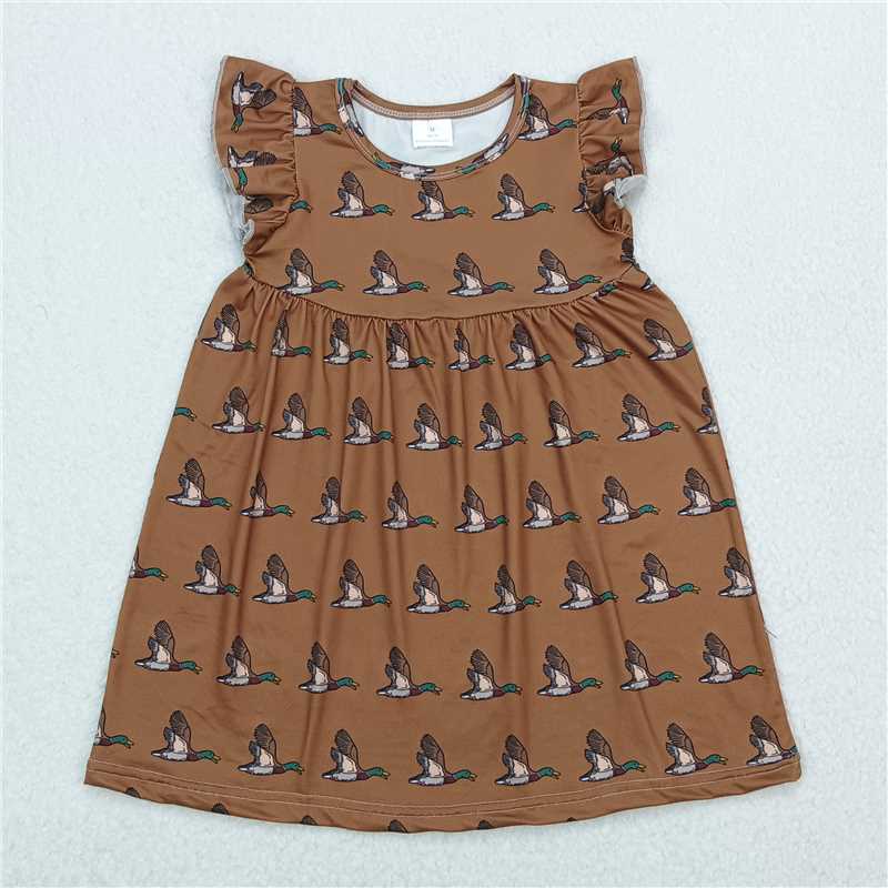 Flying duck khaki flying sleeve dress 飞鸭子卡其色飞袖裙