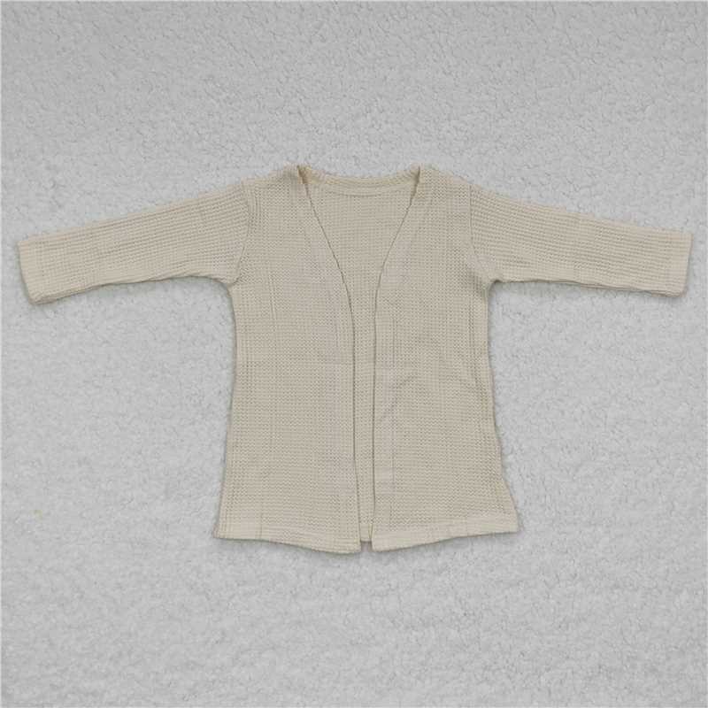 GT0251 Cream Long Sleeve Cardigan Top