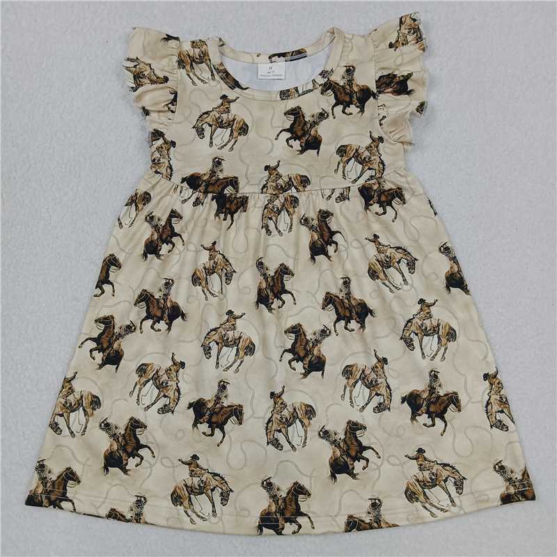 Horse riding brown flying sleeve dress 骑马棕黄色飞袖裙