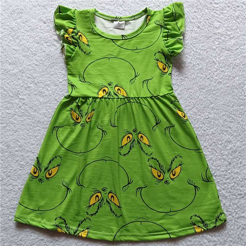 Yellow glasses green flying sleeve dress 黄色眼镜绿色飞袖裙