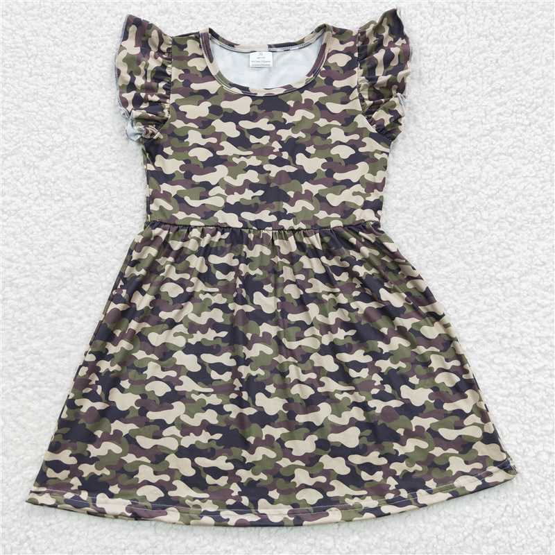 Camouflage flying sleeve dress 迷彩飞袖裙