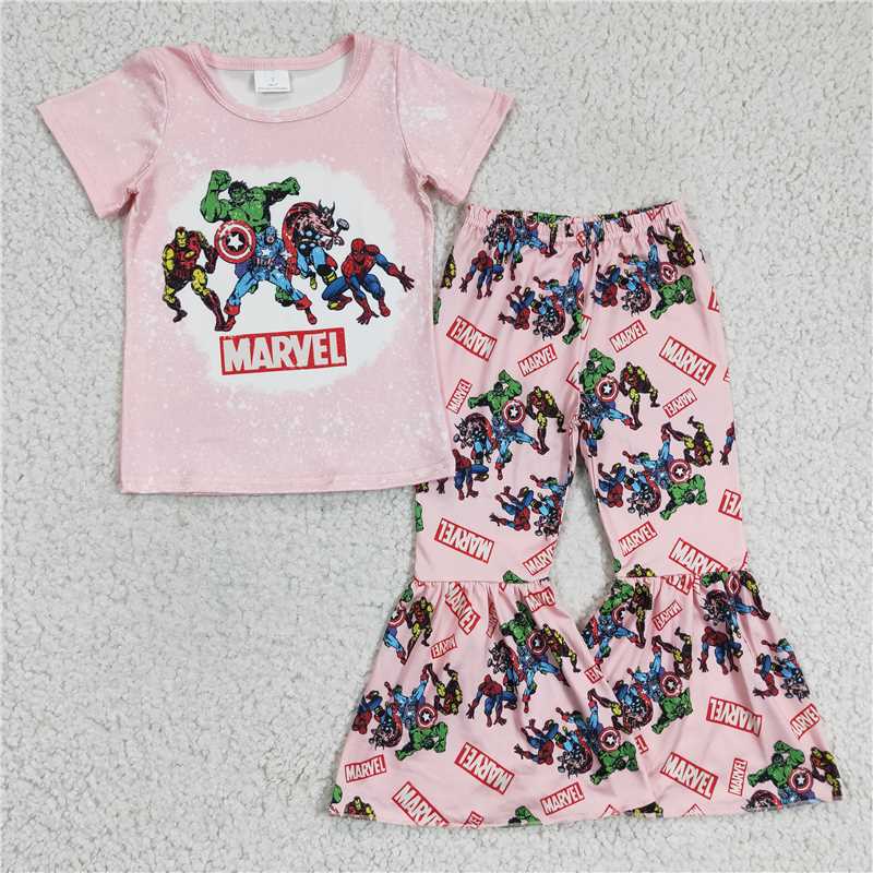 RTS NO MOQ MARVEL red short-sleeved trousers suit BSPO0021 GSPO0308 GSPO0159
