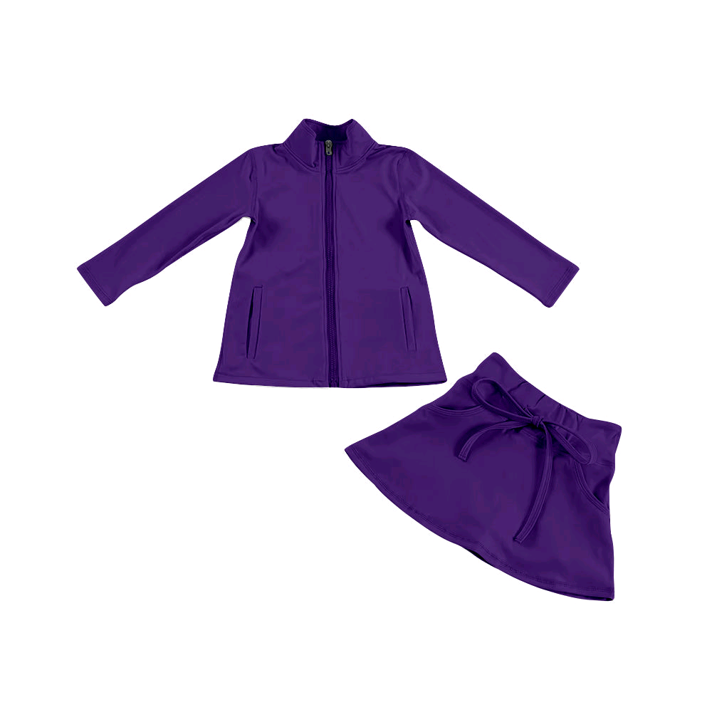 PRE ORDER Deadline September 7 custom no moq YOGA FABRIC purple color cute zipper sets(副本)