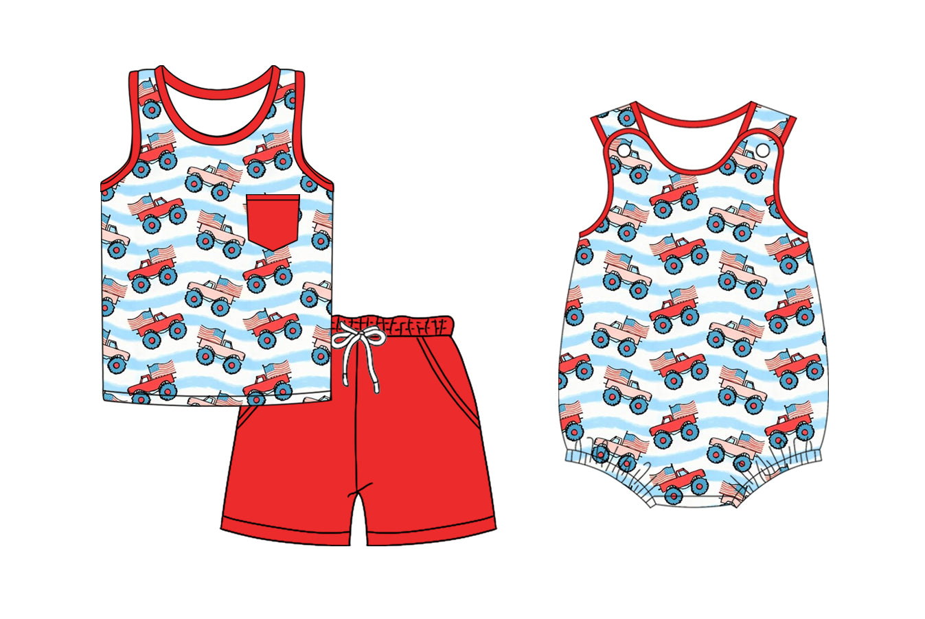 3.15 custom each style moq 5eta 4-6week Sibling Sister baby boy short sleeve shorts sets and romper match design