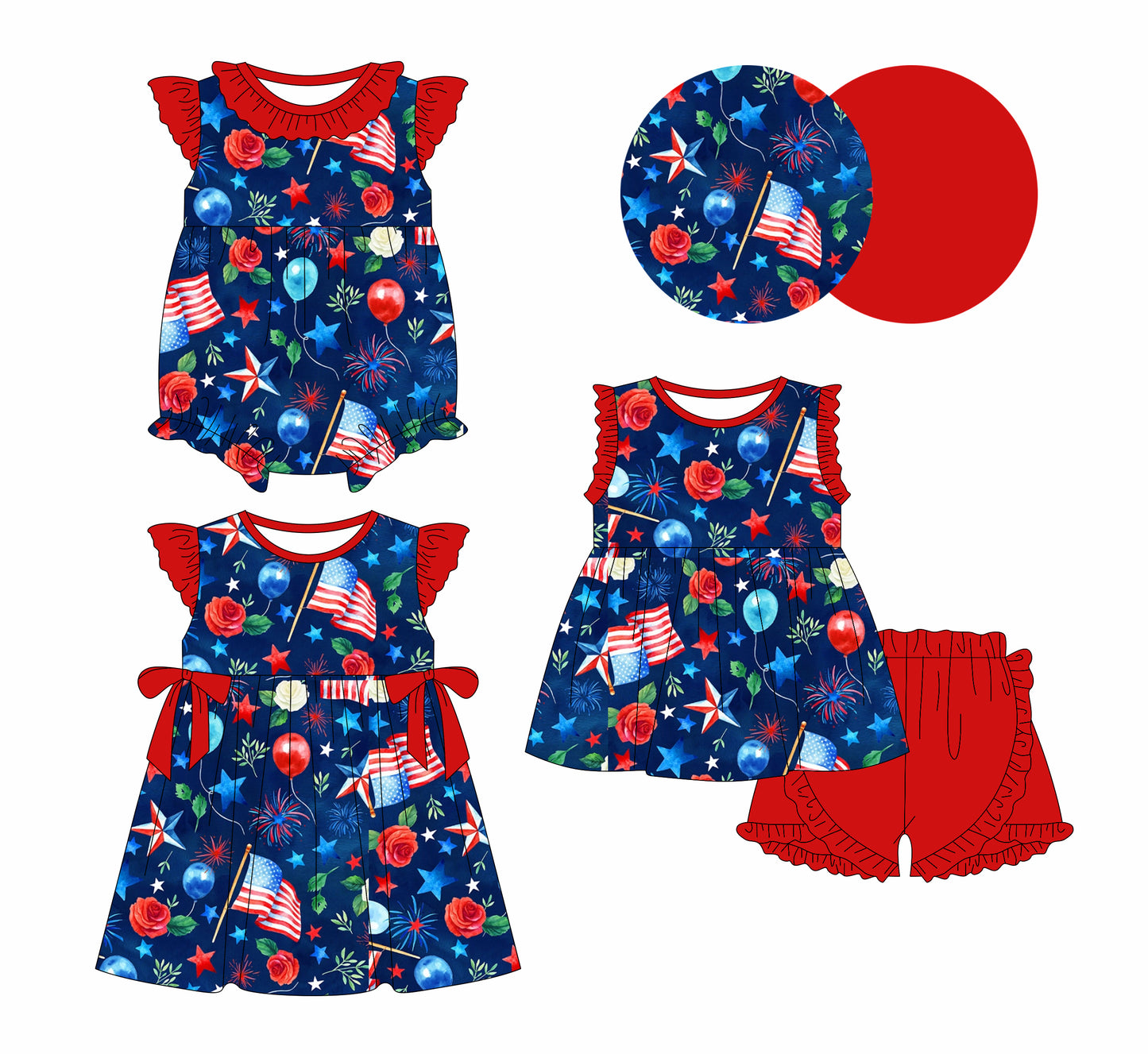 12.31 custom each style moq 5eta 4-6week Sibling Sistes baby girl short sleeve shorts sets and dress and rompers match family design