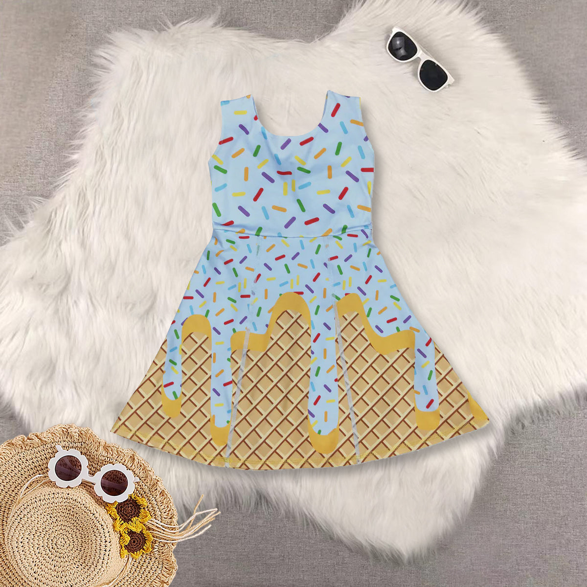 RTS NO MOQ Sibling baby girl clothes yoga team sleeveless dress