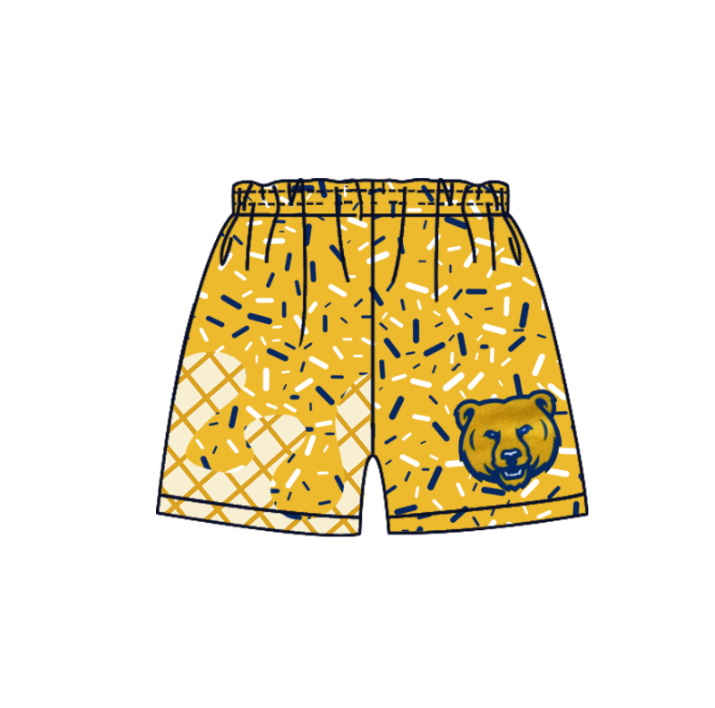 custom moq 3 eta 6-8weeks kids and adult yellow Beach Summer Shorts