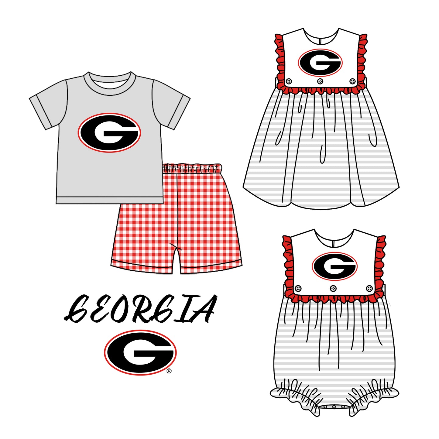 Custom summer teams baby girls clothes sets dress romper
