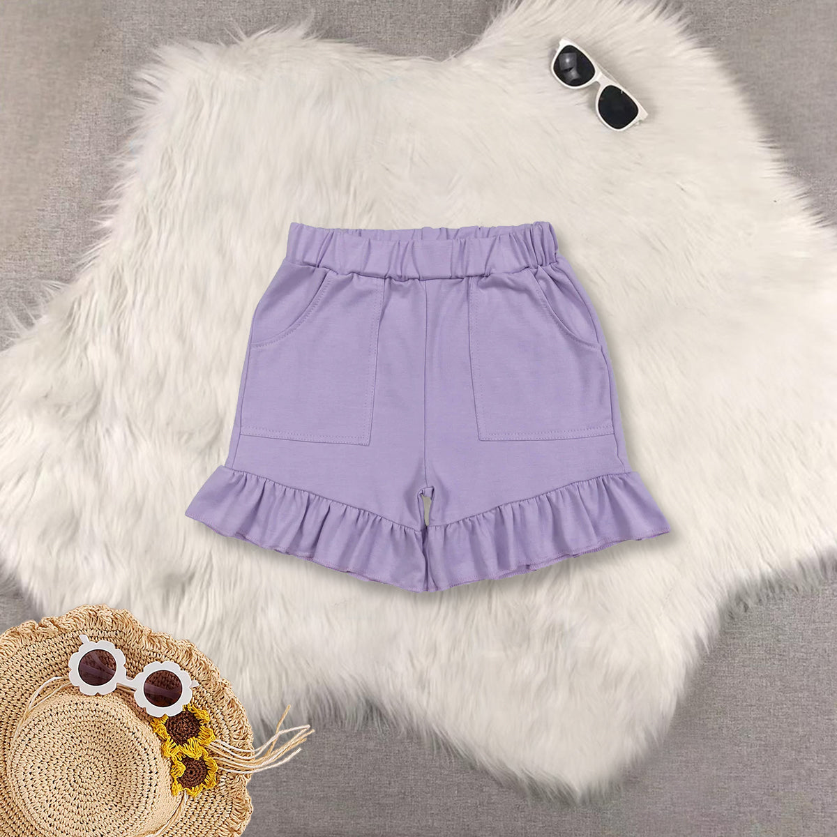 RTS NO MOQ Sibling baby girls clothes HOCUS short sleeve shorts sets and Top and shorts