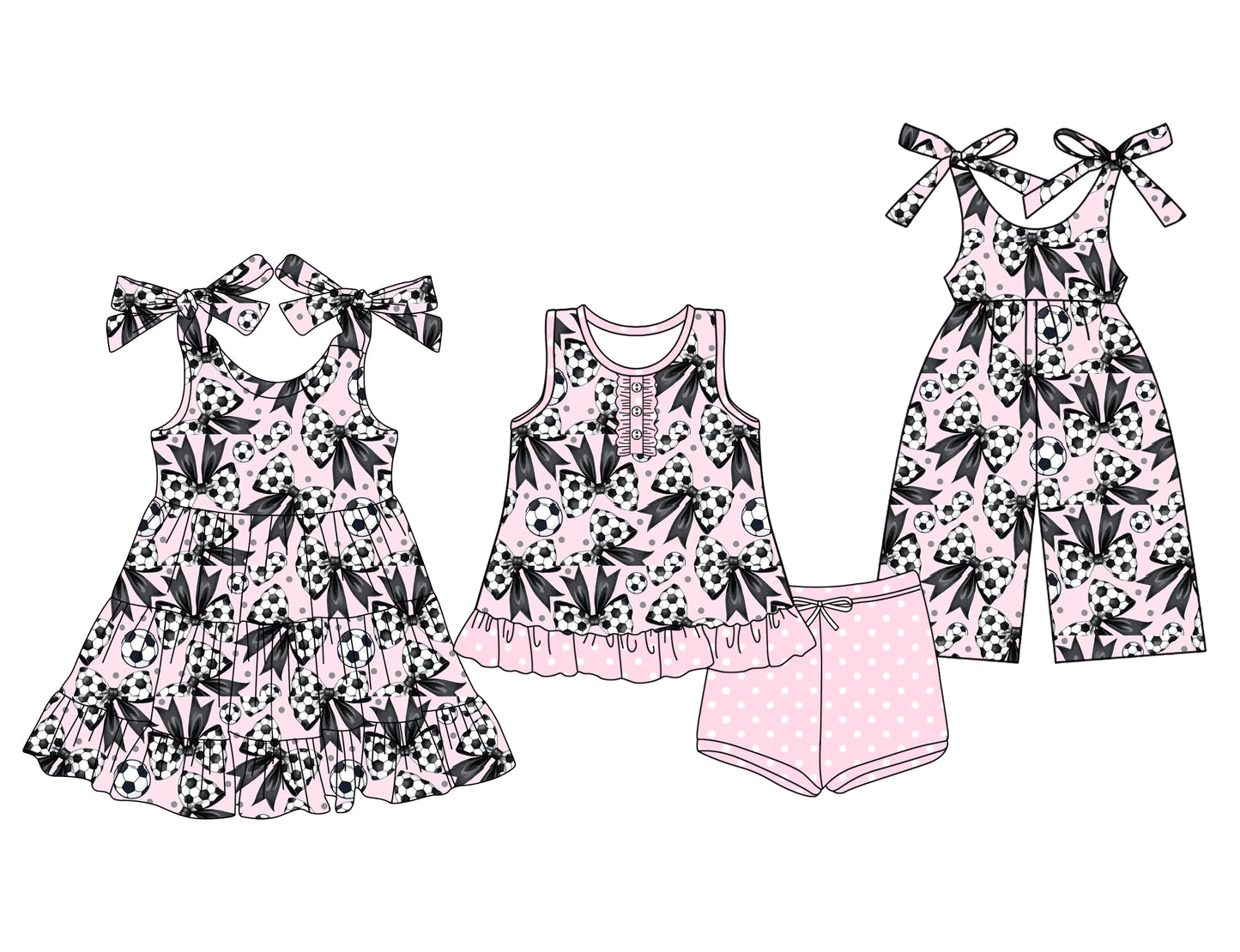 3.15 custom each style moq 5eta 4-6week Sibling Sister bow baby girl short sleeve shorts sets and dresses and jumpsuit match design