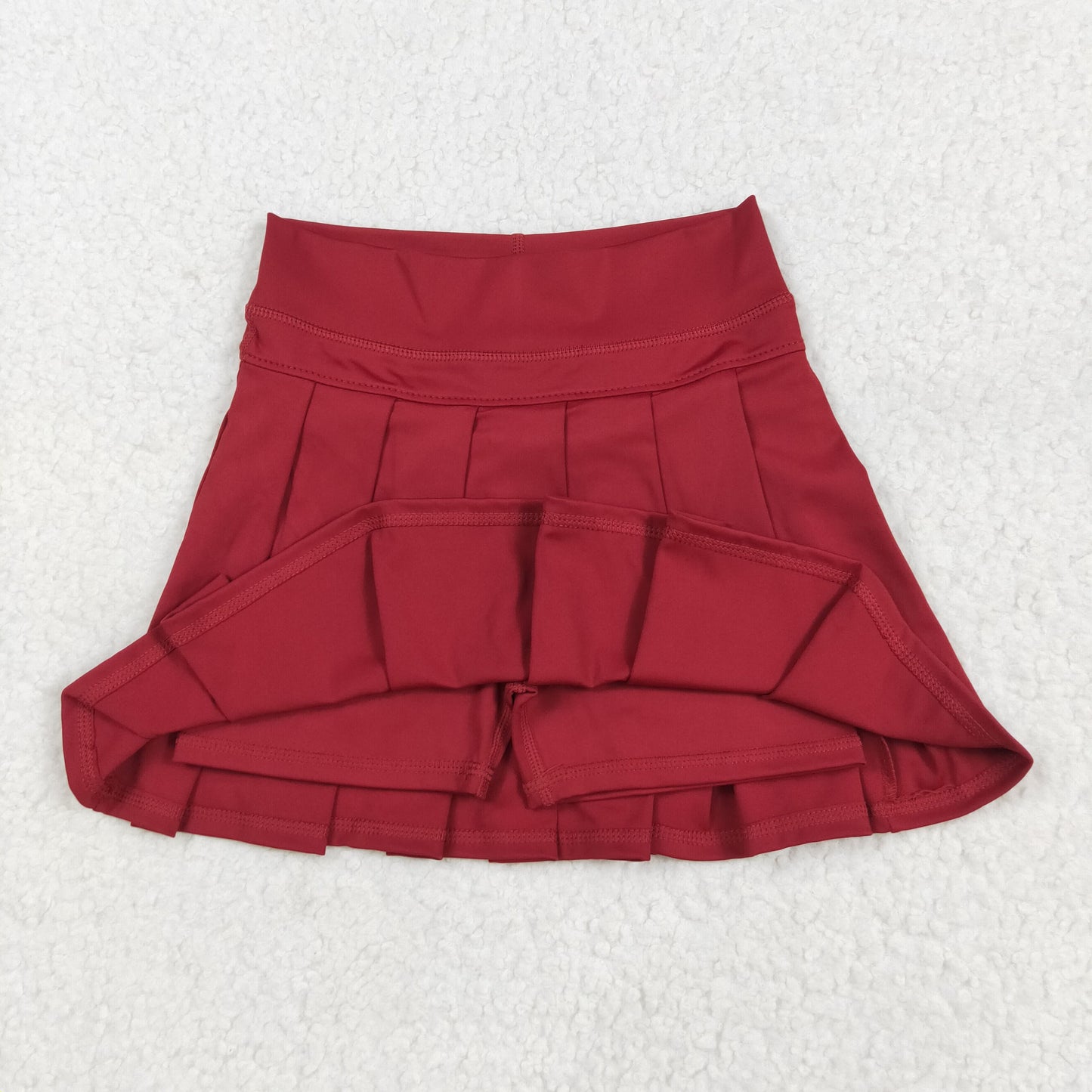 RTS NO MOQ(In Stock) GLK0124 Plain dark red yoga skirt