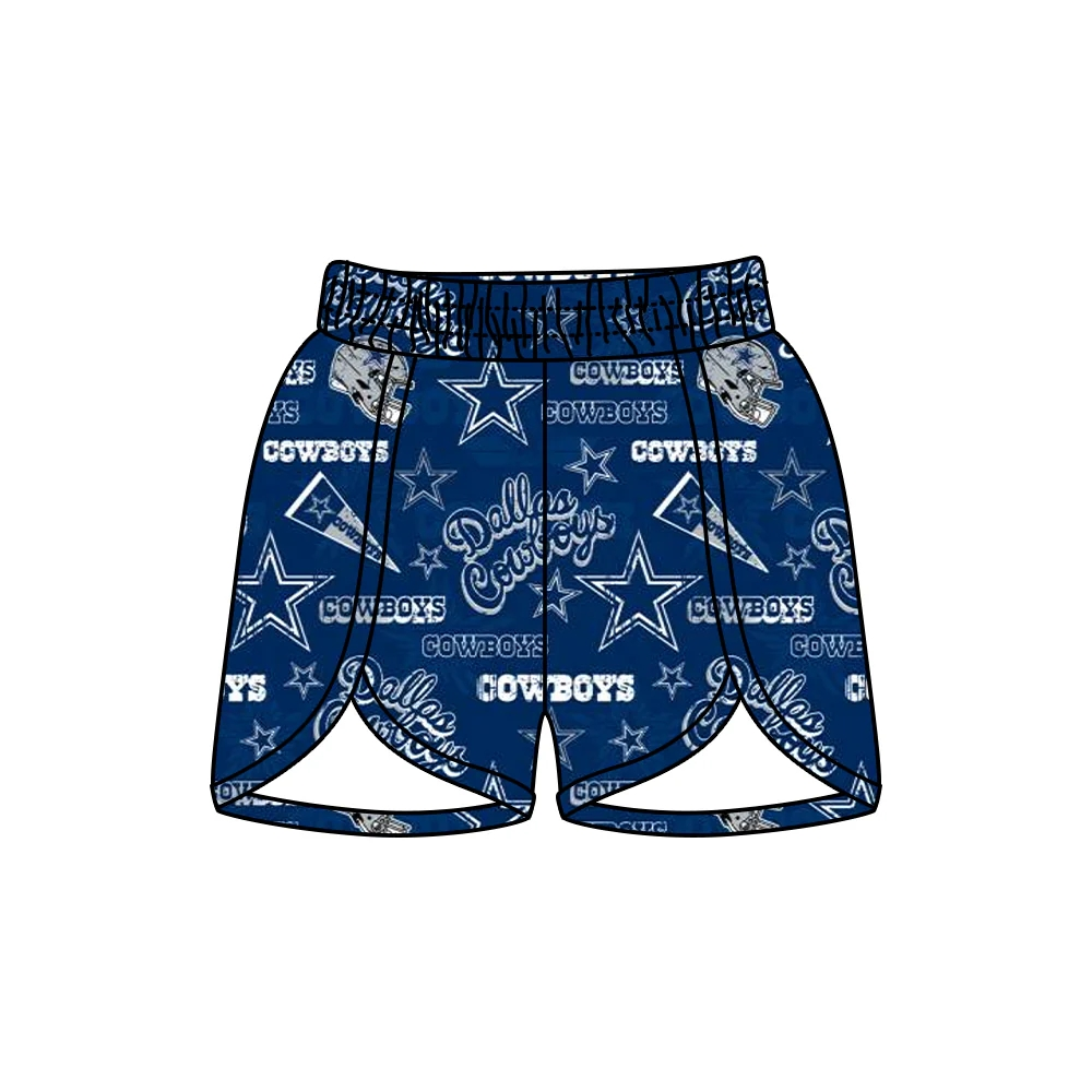 custom moq 3 eta 6-8weeks school colors COW BOY summer shorts