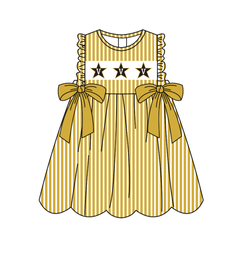 Custom moq 5 mix size milk silk baby girl clothes team summer yellow sleeveless dress-25.11.25