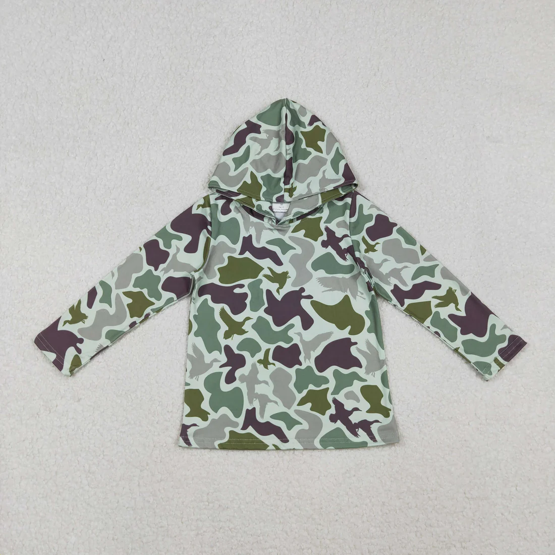 RTS NO MOQ Sibling baby boy clothes camouflage hooded long sleeved tops