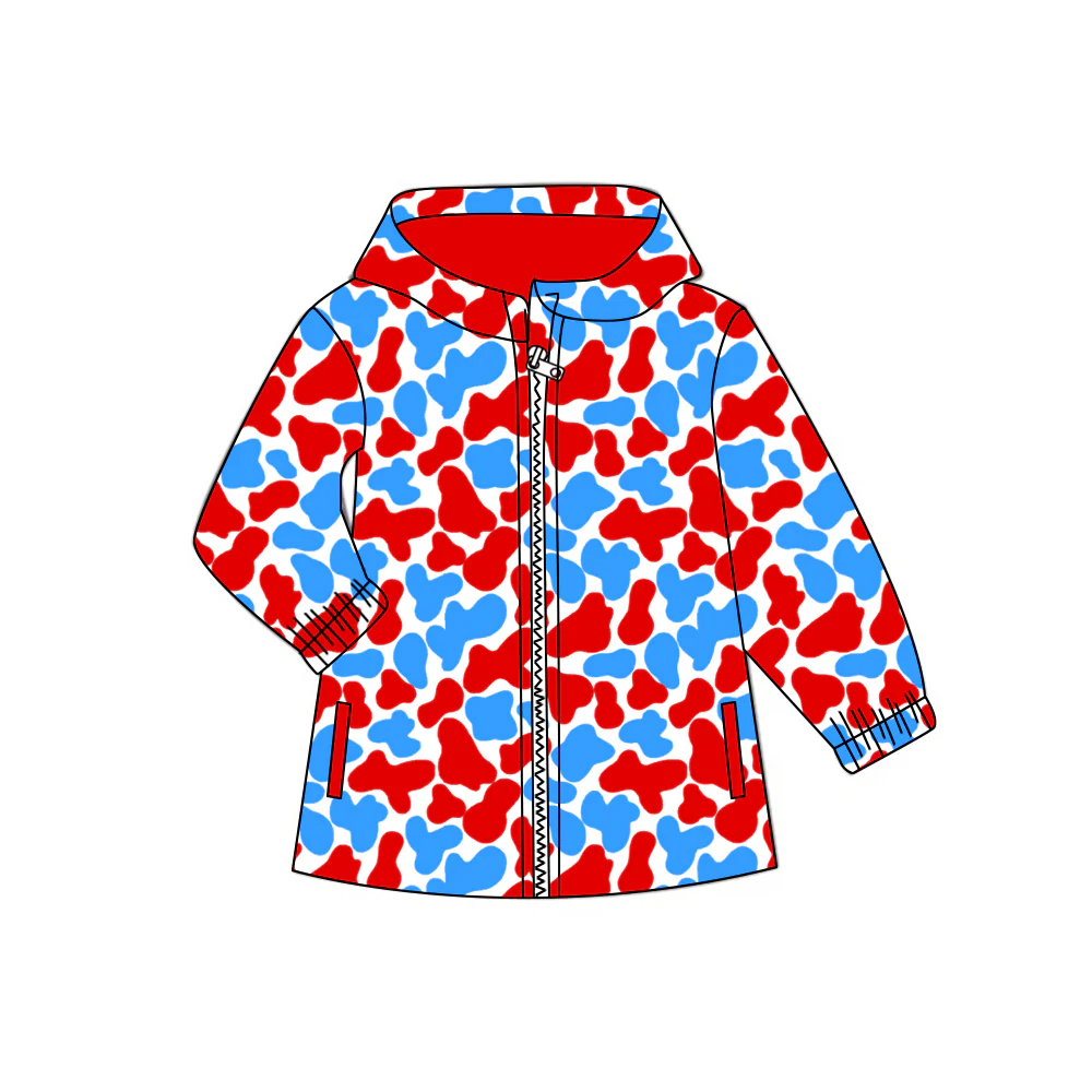 PRE ORDER Deadline September 2 custom no moq Red and blue long-sleeved jacket