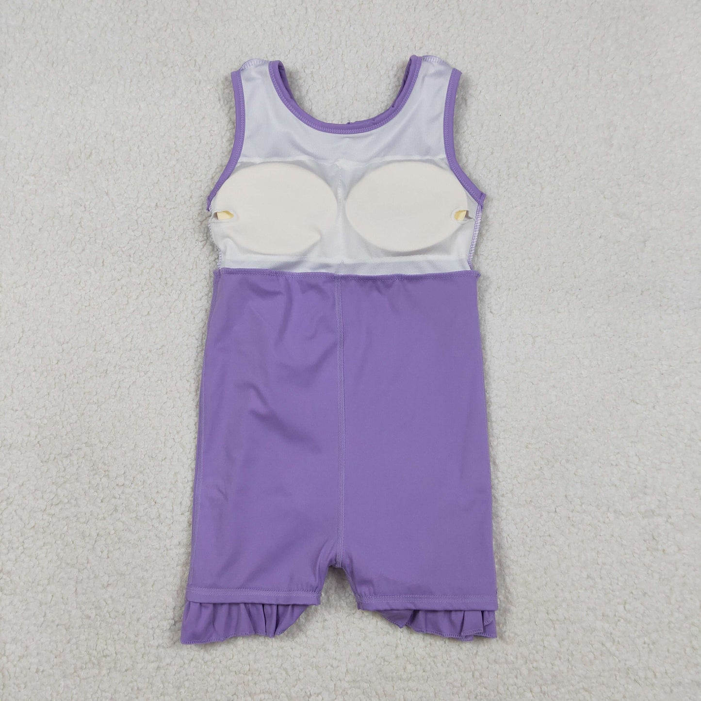 RTS NO MOQ(In Stock) Solid Purple Bow-Trimmed Sleeveless Yoga Dress