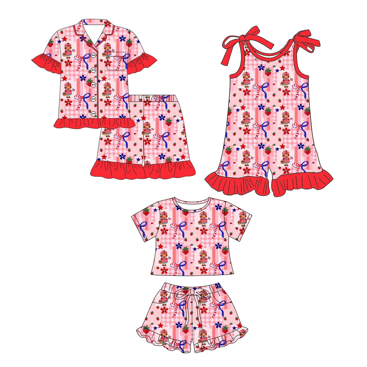 26.1.3 custom each style moq 5 eta 6-8week Sibling Sister bow baby short sleeve shorts sets 2 and jumpsuit match design
