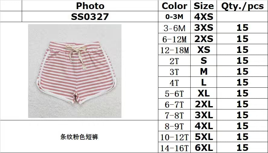 SS0327 Striped pink shorts