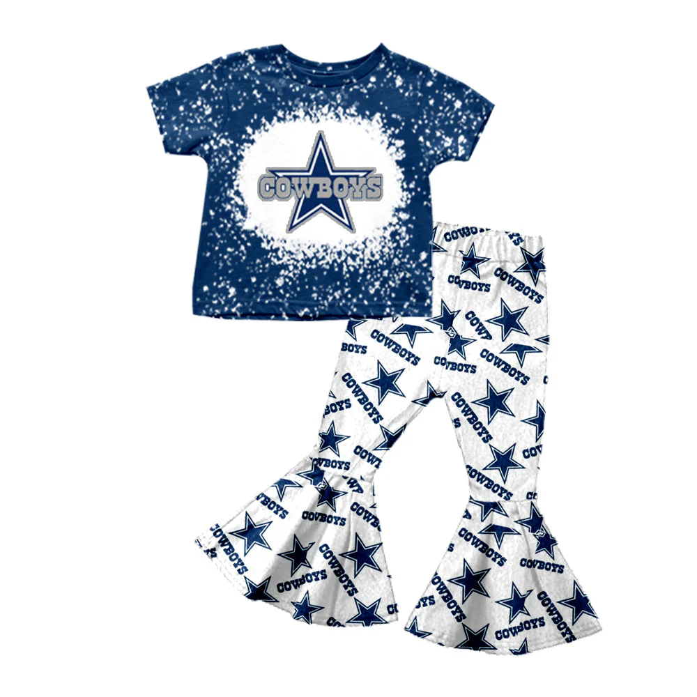 Deadline April 4 baby girls cowboys Short-sleeved trousers suit