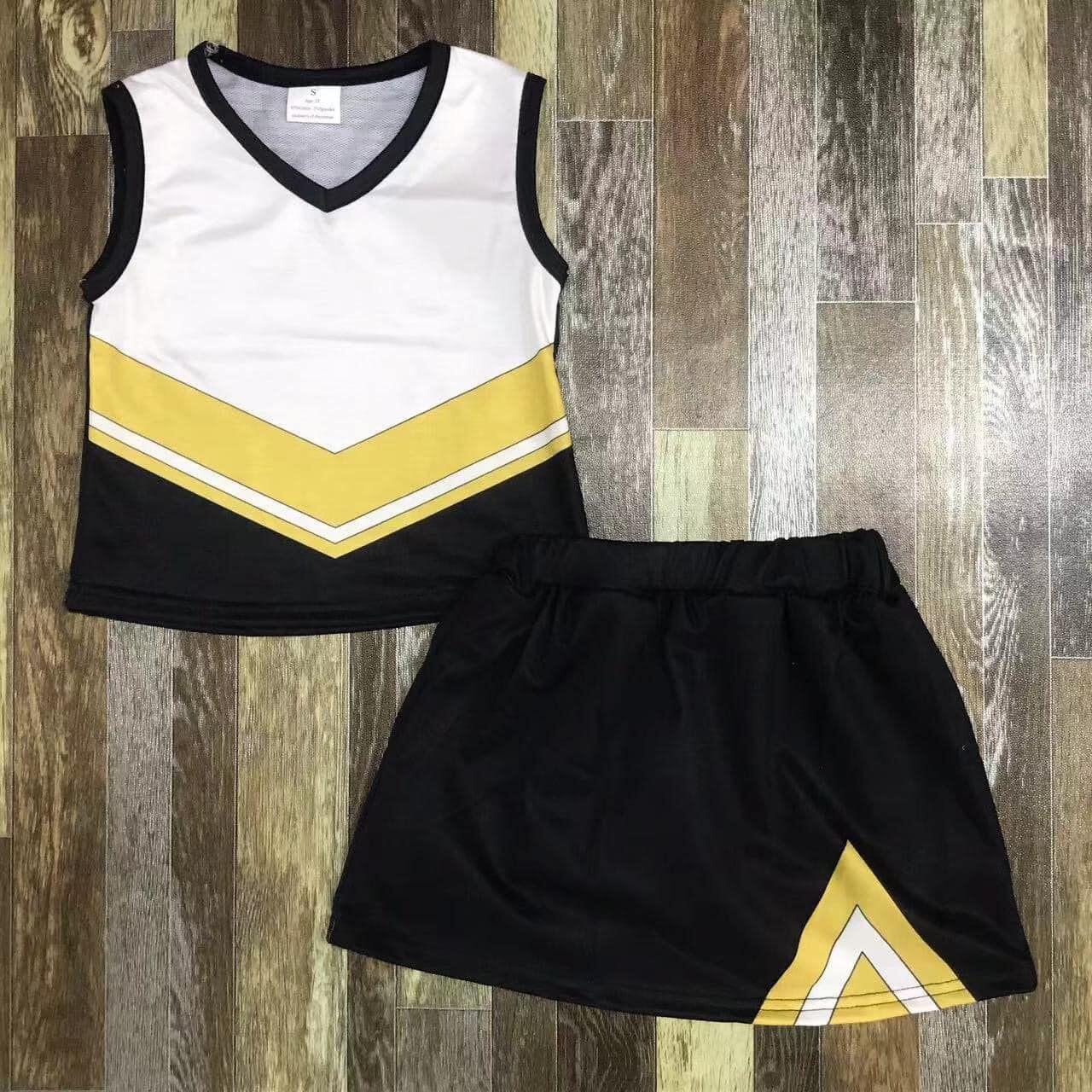 baby girl clothes team gold and black toddler girl summer outfit