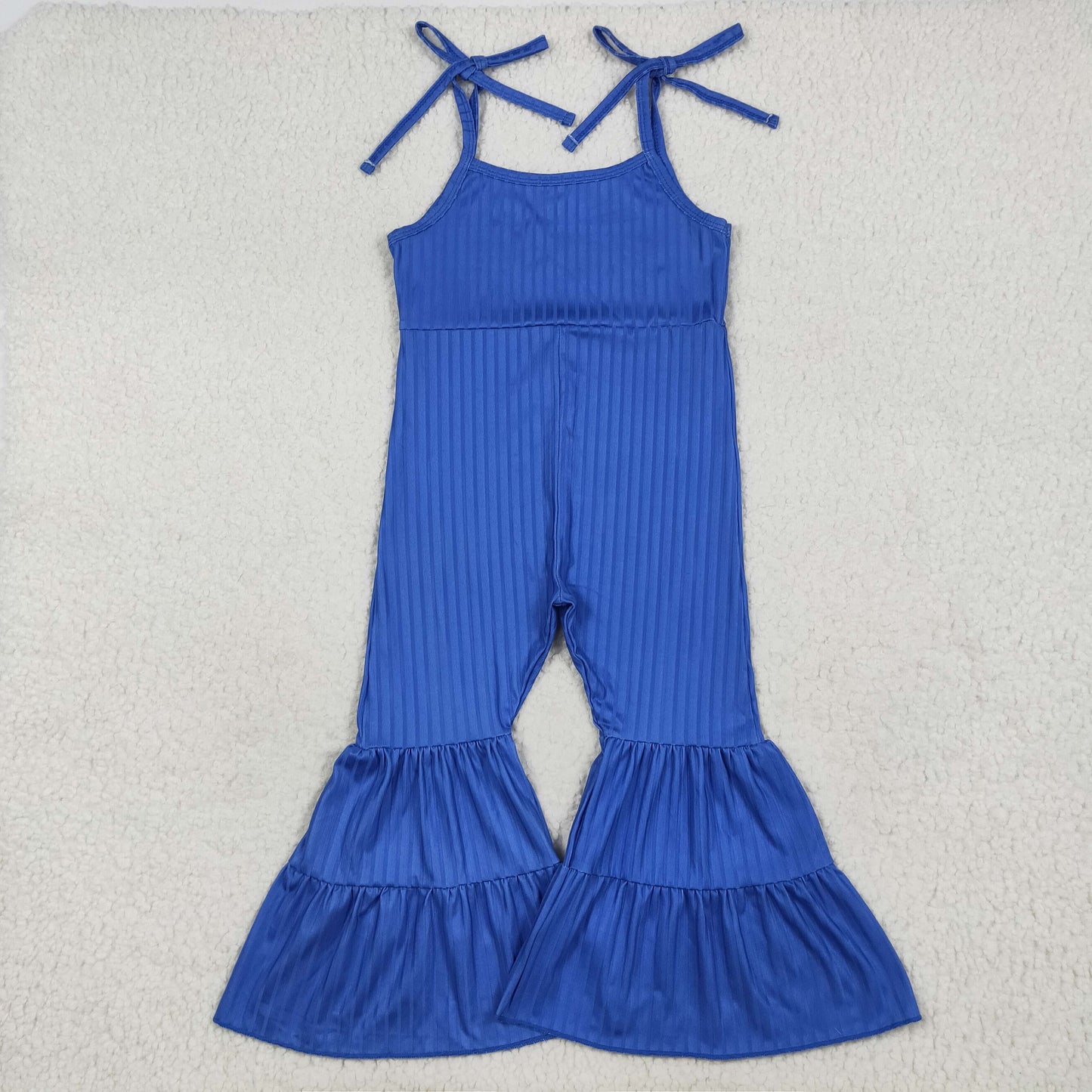 RTS NO MOQ(In Stock)SR3158 Pure blue striped camisole jumpsuit