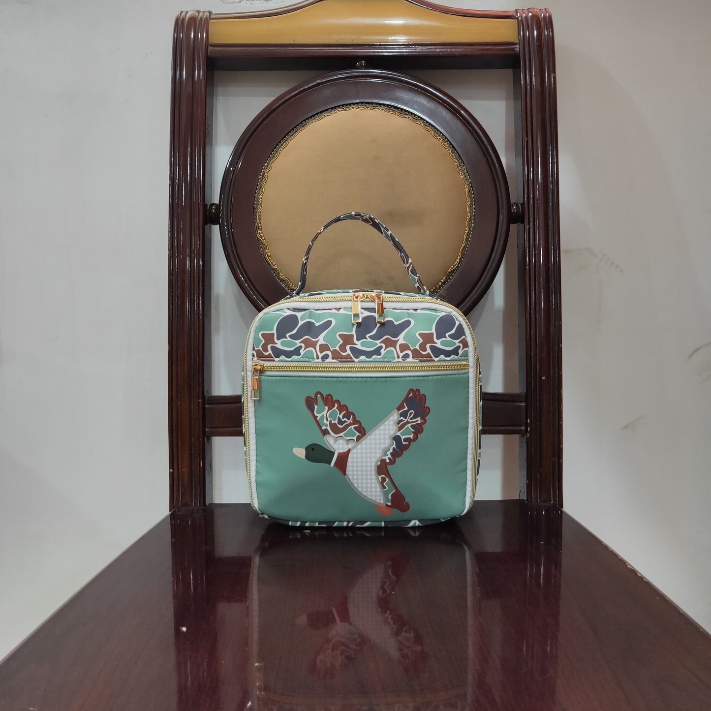 RTS NO MOQ(In Stock ) BA0270 Camouflage duck green lunch bag lunch box bag