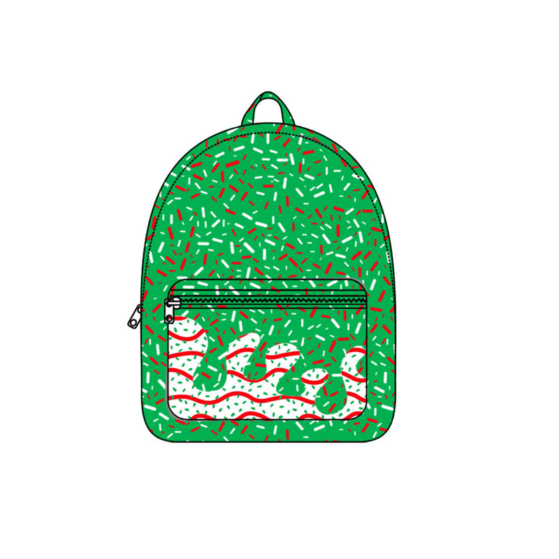 (Pre Order) No moq BA0347 pre-order baby kids Christmas green backpack -2025.8.6