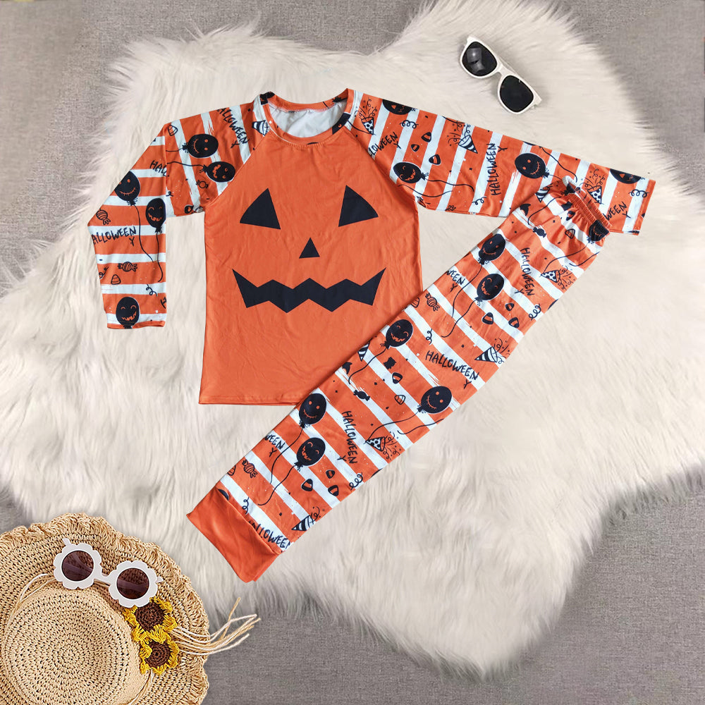 Sibling RTS NO MOQ Adult baby Girls adult halloween long sleeve pants sets and kids sets