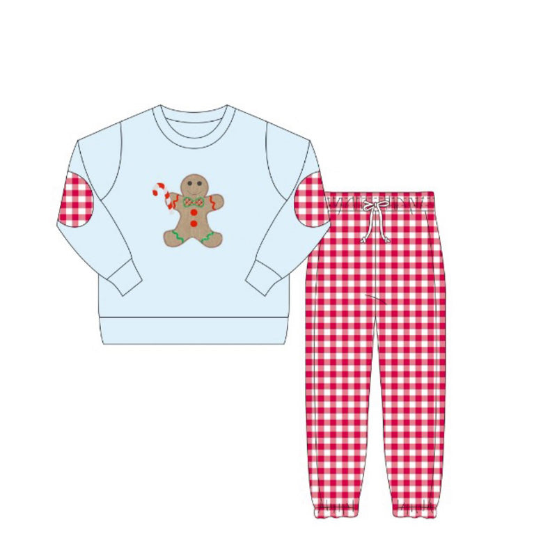NO MOQ sales BLP1101 Pre-order baby boys clothes Christmas long sleeve pants sets-2025.6.7