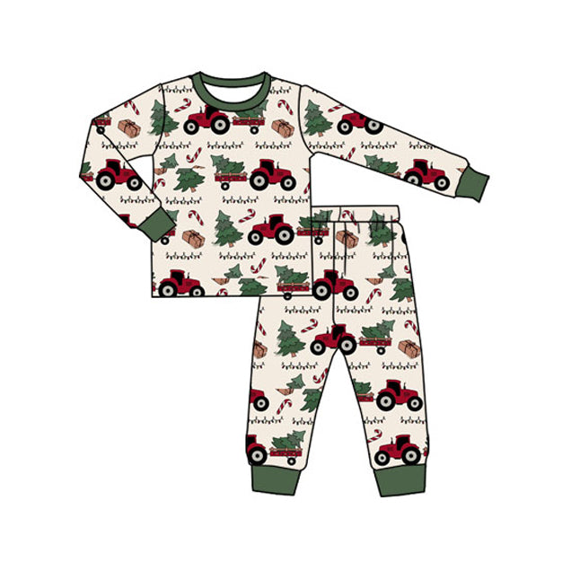 (Pre Order) No moq BLP1160 Pre-order baby boys clothes Christmas long sleeve pants sets-2025.7.3