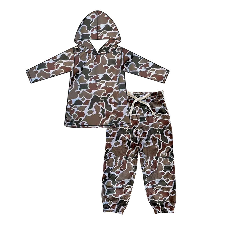 (Pre Order) No moq BLP1240 Pre-order baby boy clothes camouflage hooded long sleeve pants sets-2025.8.22